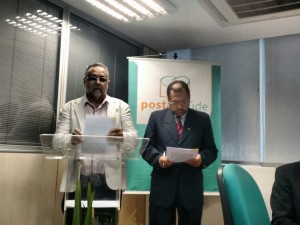 Nas fotos momento em que Anézio assina a ata de posse do conselho deliberativo juntamente com o se suplente Jorge Jorge Luiz Gonzaga Ribeiro