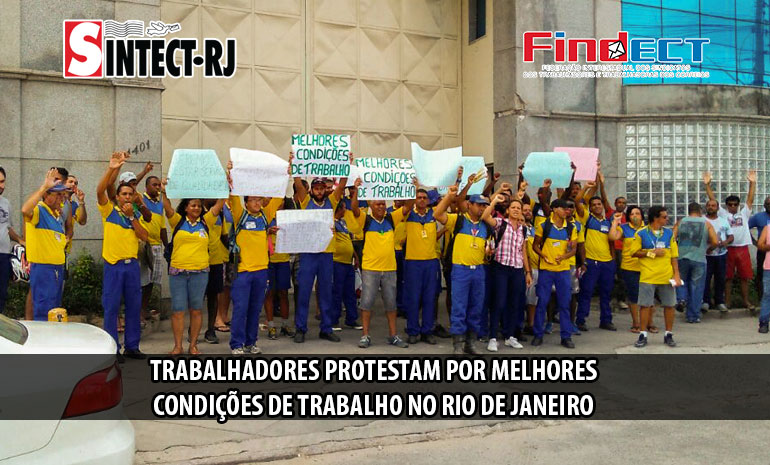 Trabalhadores Ecetistas fazem passeata, no Rio de Janeiro, por melhores condições