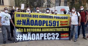 SINTECT-SP participa da mobilização do Dia Nacional de luta contra a PEC 32
