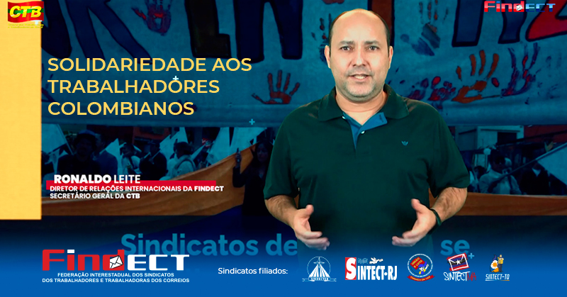Findect e CTB: Solidariedade aos trabalhadores colombianos