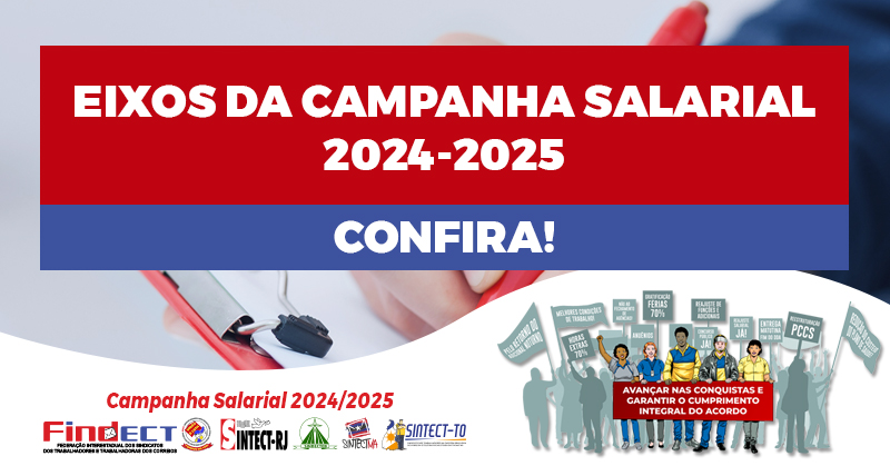 FINDECT divulga os eixos da Campanha Salarial 2024-2025