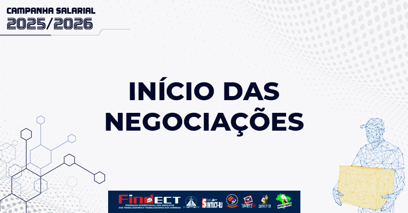 FINDECT e sindicatos filiados iniciam hoje, terça-feira (29), as negociações do Acordo Coletivo 2025/2026 com os Correios