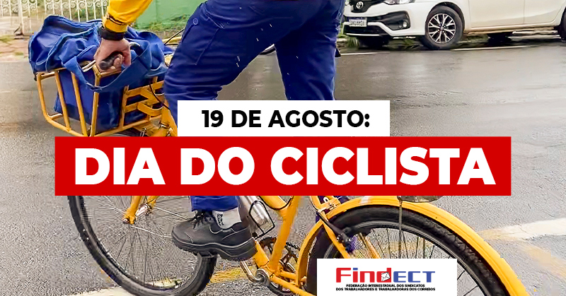 19 de Agosto: Dia do Ciclista valoriza também o trabalho dos carteiros e carteiras dos Correios