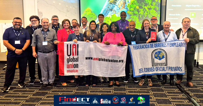 FINDECT e UNI Américas reforçam a luta global pela defesa dos Correios em reunião internacional em Ottawa