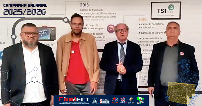 Mediação no TST seguem amanhã e FINDECT reforça mobilização nas assembleias desta terça-feira (16)