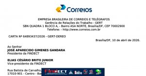 Correios confirmam devoluções após pressão da FINDECT, mas revisão dos descontos da greve continua