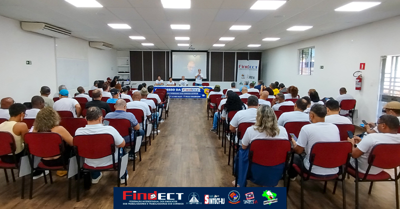 XV Congresso da FINDECT reúne lideranças sindicais para debater os desafios da categoria e fortalecer a campanha salarial 2026
